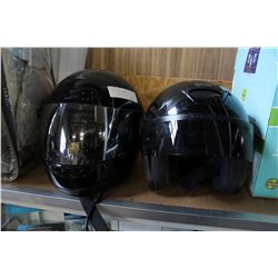 2 MOTORCYCLE HELMETS