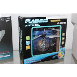 BRAND NEW FLASHING CRYSTAL BALL DRONE HEAT SENSORED