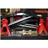 Image 1 : BLACK CAR RAMPS JACK STANDS AND JACK
