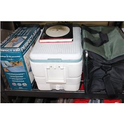 IGLOO COOLER AND COOLER BAG AND PERFECT AIR MATTRESS