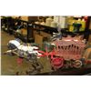 Image 1 : VINTAGE CAST IRON HORSE DRAWN CIRCUS CARRIAGE
