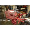 Image 3 : VINTAGE CAST IRON HORSE DRAWN CIRCUS CARRIAGE