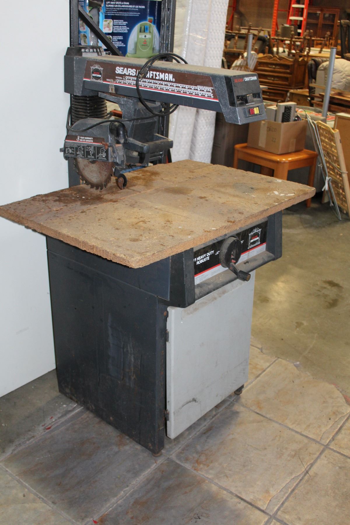 CRAFTSMAN RADIAL ARM SAW WITH TABLE