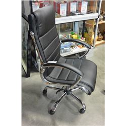 BLACK LEATHER OFFICE CHAIR
