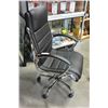 Image 1 : BLACK LEATHER OFFICE CHAIR
