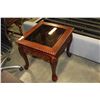 Image 1 : NEW GLASSTOP CARVED SIDE TABLE