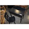 Image 1 : BLACK PAINTED DESK AND CHAIR