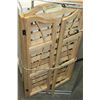 Image 2 : WOOD FOLDING SHELF AND WHITE GLASS DOOR CABINET