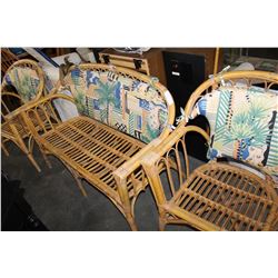 3 PIECE RATTAN CHAIR SET