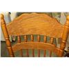 Image 3 : ROUND OAK TABLE AND FOUR PRESSBACK CHAIRS