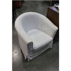WHITE TUB CHAIR