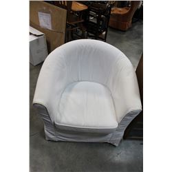 WHITE TUB CHAIR