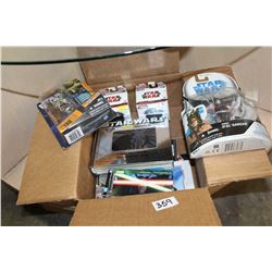 SMALL BOX OF STARWARS COLLECTIBLES