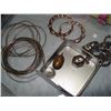 Image 1 : COLLECTION OF VINTAGE SILVER JEWELERY IN TIN CASE