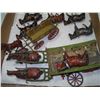 Image 2 : LOT OF ANTIQUE METAL HORSE AND BUGGYS AND PARTS