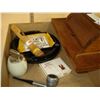 Image 2 : SMALL ROLL TOP DESK BOX LIGHT PIPE AND ANTIQUE ASHTRAY