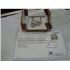Image 1 : STERLING SILVER ROSE GOLD PLATED GENUINE TOPAZ AND CUBIC ZIRCONIA DANGLE EARRINGS WITH APPRAISELS $1