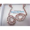 Image 2 : STERLING SILVER ROSE GOLD PLATED GENUINE TOPAZ AND CUBIC ZIRCONIA DANGLE EARRINGS WITH APPRAISELS $1