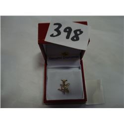 10KT YELLOW GOLD GENUINE DIAMOND STARFISH PENDANT RETAIL $600.00