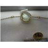 Image 3 : 10 TO 14KT YELLOW GOLD GENUINE GREEN AMETHYST AND WHITE SAPPHIRE BRACELET WITH APPRAISEL $1600.00