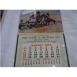 1953 SALESMAN SAMPLE CALENDAR