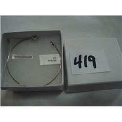 STERLING SILVER CUBIC ZIRCONIA BANGLE BRACELET RETAIL $150.00