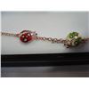 Image 2 : STERLING SILVER ROSE GOLD PLATED ENAMEL LADYBUG BRACELET RETAIL $300.00
