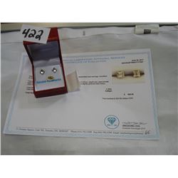 10KT YELLOW GOLD GENUINE AQUAMARINE EARRINGS WITH APPRAISEL $500.00