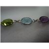 Image 2 : STERLING SILVER GENUINE GEMSTONE TENNIS BRACELET WITH APPRAISEL $1000.00