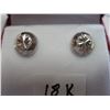 Image 2 : 18KT WHITE GOLD EARRINGS WITH APPRAISEL $900.00