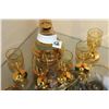 Image 2 : COLORED GLASS DECANTER WITH GLASSES