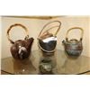 Image 2 : THREE STONEWARE TEAPOTS