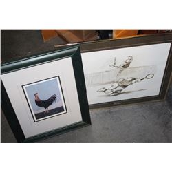 PRINT BY GARY PATTERSON AND CHICKEN PRINT BY WARREN KIMBLE