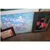 Image 1 : TWO FLORALS AND FRAMED INSPIRATIONAL