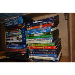 BOX OF DISNEY DVDS AND BLU RAYS