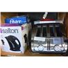 Image 1 : OSTER BLENDER AND TFAL TOASTER KETTLE AND STACKABLE TOTES