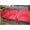 Image 1 : THREE RED KEILHAUER CHAIRS