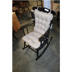 BLACK ROCKER WITH CUSHION