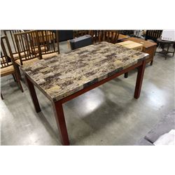 NEW FAUX MARBLE DINING TABLE