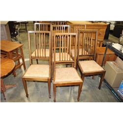 SIX WALNUT DINING CHAIRS