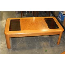 OAK COFFEE TABLE AND ENDTABLE