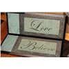 Image 3 : TABLE LAMP AND TWO MOTIVATIONAL SIGNS AND FOUR MIRRORS
