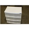 Image 1 : THREE DRAWER PLASTIC ORGANIZER