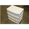 Image 2 : THREE DRAWER PLASTIC ORGANIZER