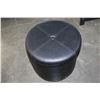 Image 1 : BLACK LEATHER STORAGE OTTOMAN