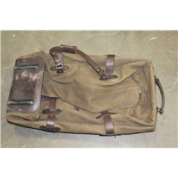 GENUINE FILSON SEATTLE LEATHER AND CANVAS LUGGAGE BAG