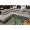 Image 3 : AS NEW MODERN 2 PIECE SECTIONAL SOFA WITH ADJUSTABLE HEAD AND ARM RESTS