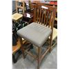 Image 1 : OAK UPOLSTERED SEAT BARSTOOL