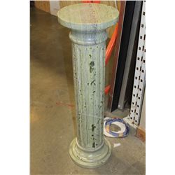 GREEN SOLID MARBLE PILLAR 40" HIGH