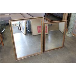2 FRAMED WALL MIRRORS